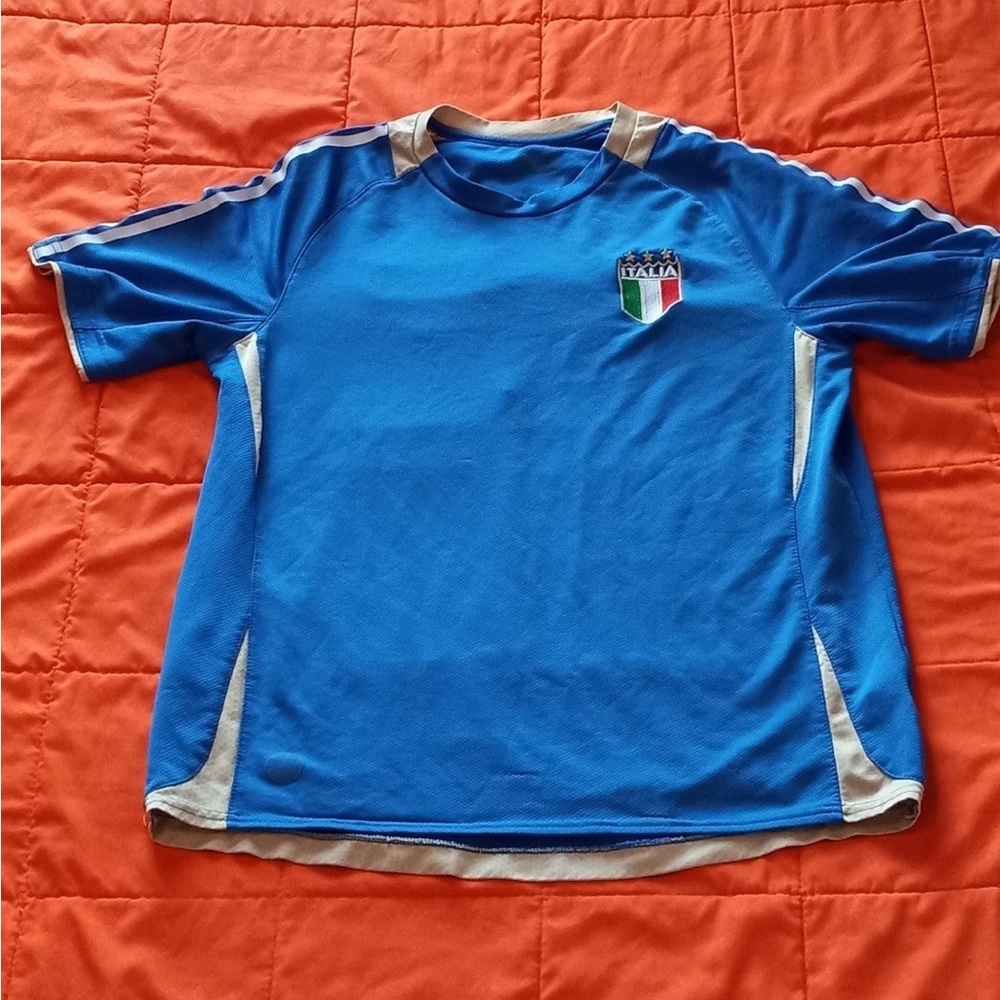 Italy Jersey Mens Large Blue mitre futbol soccer vintage 2000